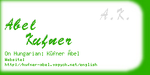 abel kufner business card